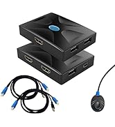 Amazon.co.jp: ES-Tune 8ポートKVM切替器 8入力1出力 VGAケーブル8本